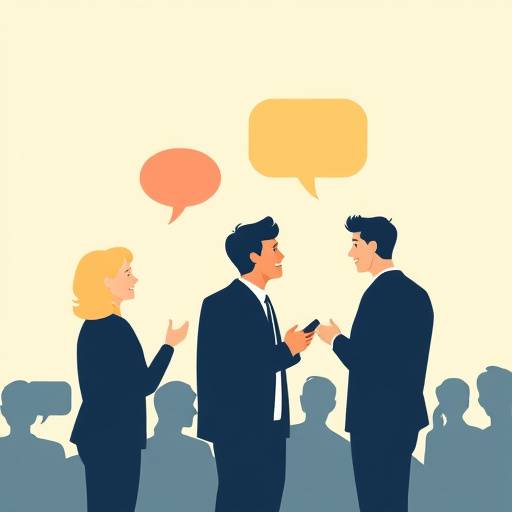 Immagine stilizzata di persone che comunicano efficacemente